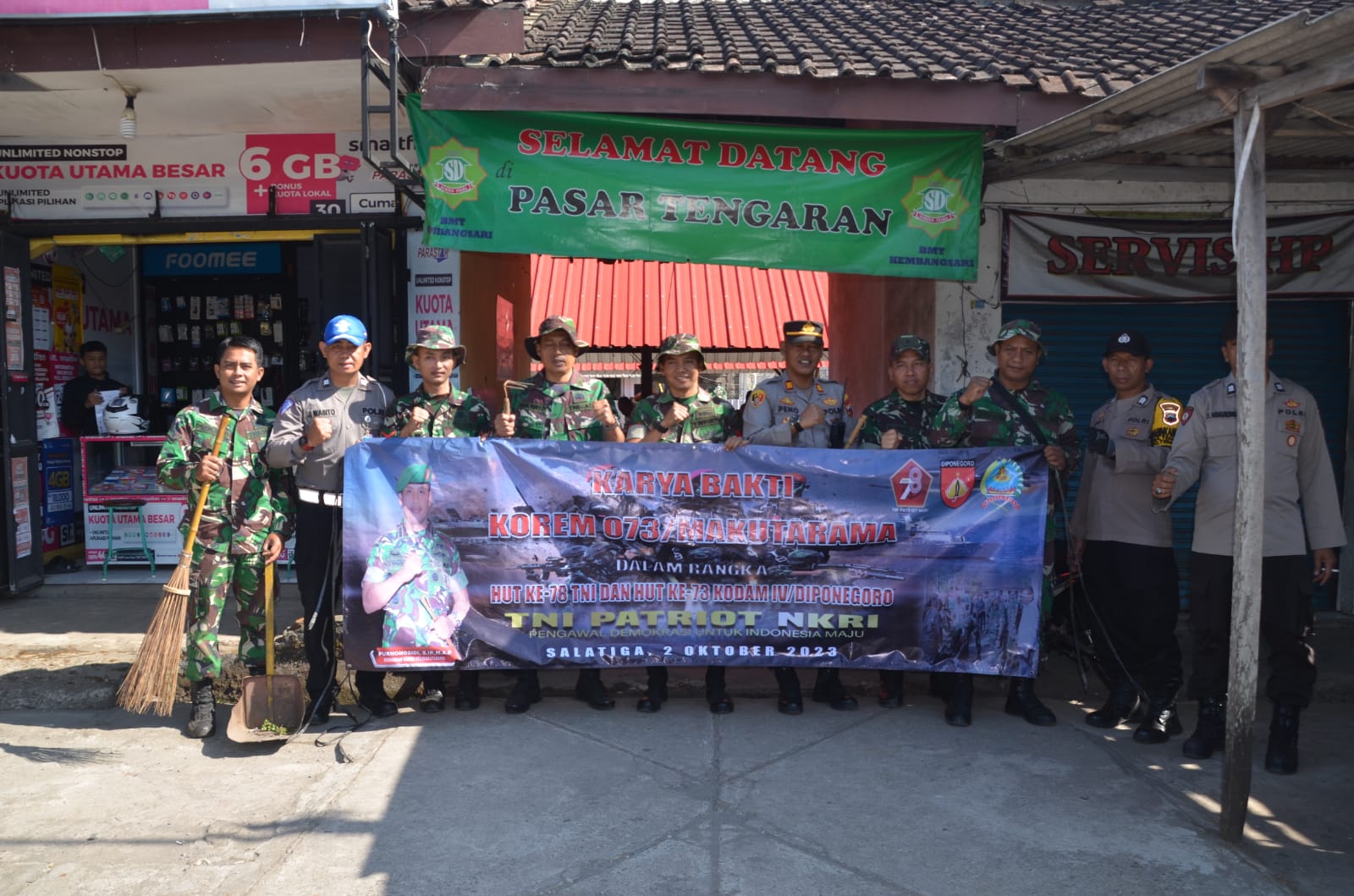 Sambut HUT TNI dan HUT Kodam IV/Diponegoro, Korem 073/Makutarama Gelar Karya Bakti